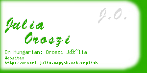 julia oroszi business card